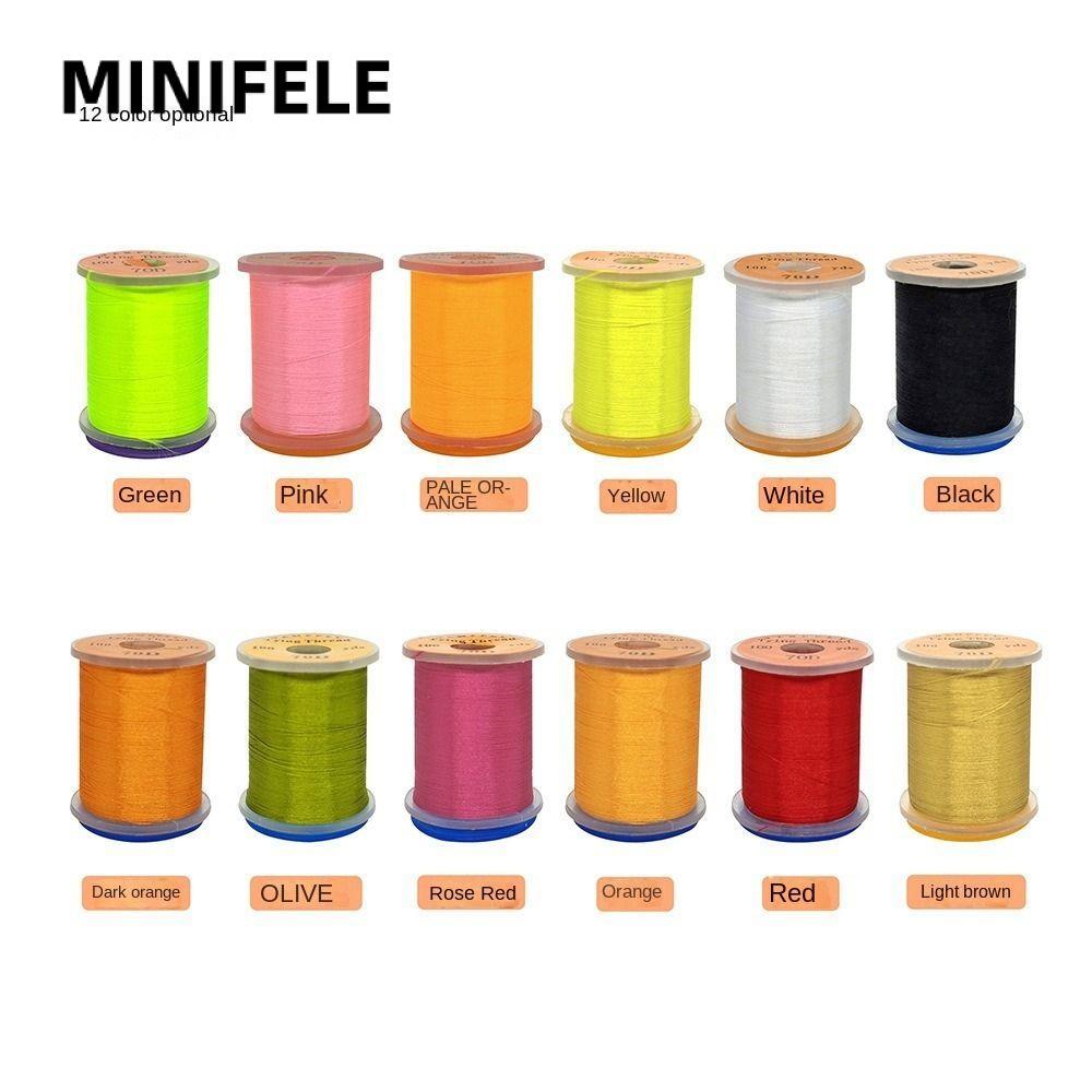 MINIFELE Fly Tying Thread Line, Thread Spool Salmon Fly Fishing Line, Super Strong Flies Bass Fishin