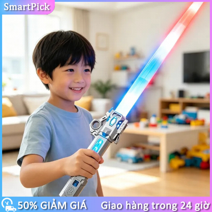 Đồ chơi kiếm laser bảy màu co giãn, Có thể ghép nối và bền bỉ, Chất lượng cao,Đồ chơi kiếm laser, Có