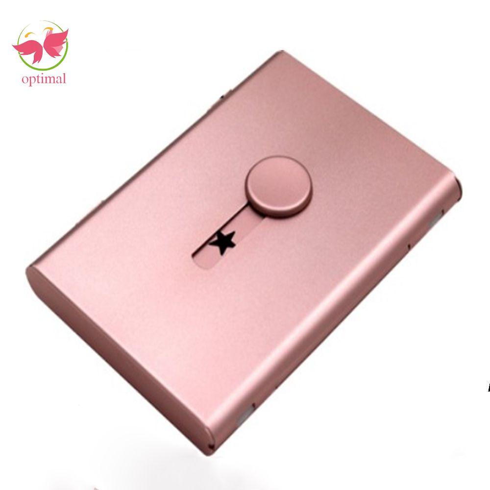optimal limit OPTIMAL LIMIT Thumb Slide Out Business Name Card Holder Scrub Creative Metal Men Hand 