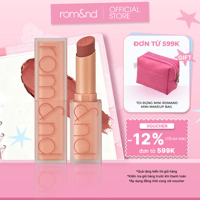 [Rom&nd x SVIP] Son thỏi lì, lên màu siêu xinh Hàn Quốc Romand Zero Matte Lipstick 3g