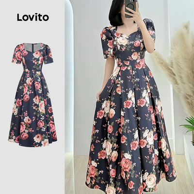 Đầm Lovito boho mùa xuân/hè cho nữ LK2ED008