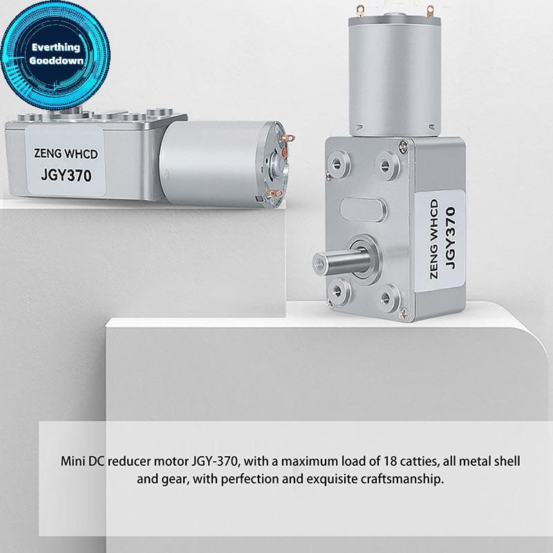 EVERTHING 370 Động cơ bánh răng sâu mô-men xoắn cao có thể đảo ngược DC 12V Động cơ giảm động cơ tru