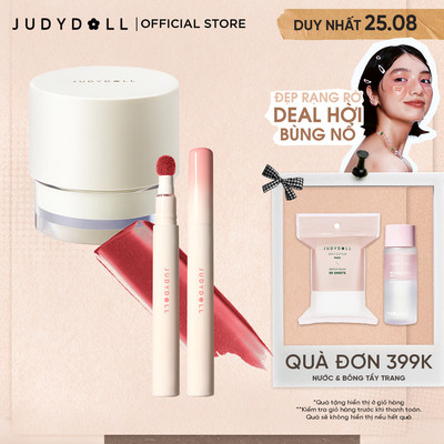 [COMBO 2] Combo Son Đầu Bông 2.6ml & Kem Lót JUDYDOLL Đa Dụng Dễ Dùng Tệp Da Bền Màu