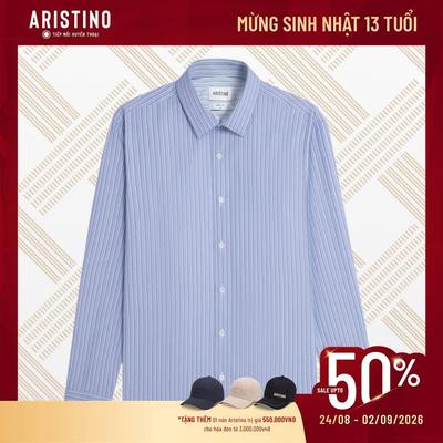 Áo Sơ Mi Tay Dài Kẻ Sọc Nam Aristino ALS0310Z