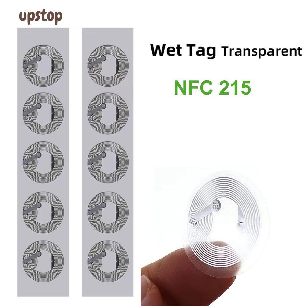 UPSTOTO 10 Miếng Dán Thẻ NFC215, Nhãn Inlay Ướt Trong Suốt NFC Inlay, Công Nghệ Không Tiếp Xúc Thụ Đ