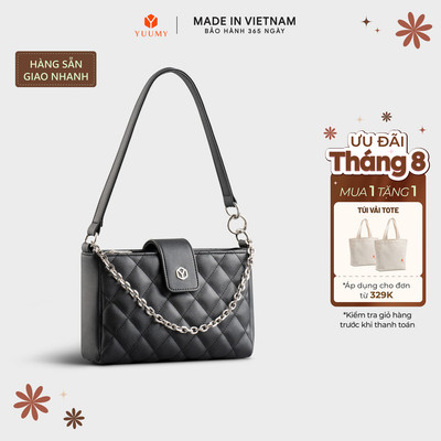 Túi Yuumy (Thời trang nữ hình chữ nhật họa tiết chần chỉ - Túi đeo vai da Seasand YN211)