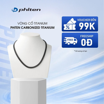 Vòng Cổ Phiten Carbonized Titanium Chain Necklace 45Cm Hỗ Trợ Cân Bằng Cơ Thể Chăm Sóc Sức Khỏe Phong Cách Thời Trang