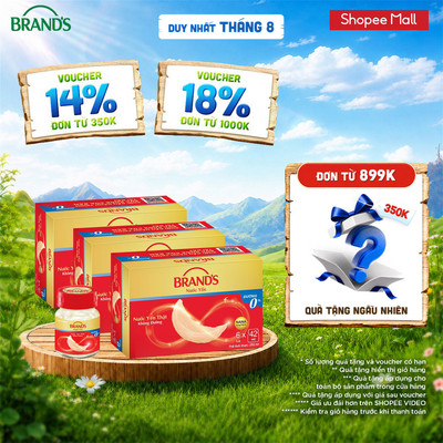 Combo 3 Nước yến thật BRAND'S Không Đường (42 ml x 6 lọ)