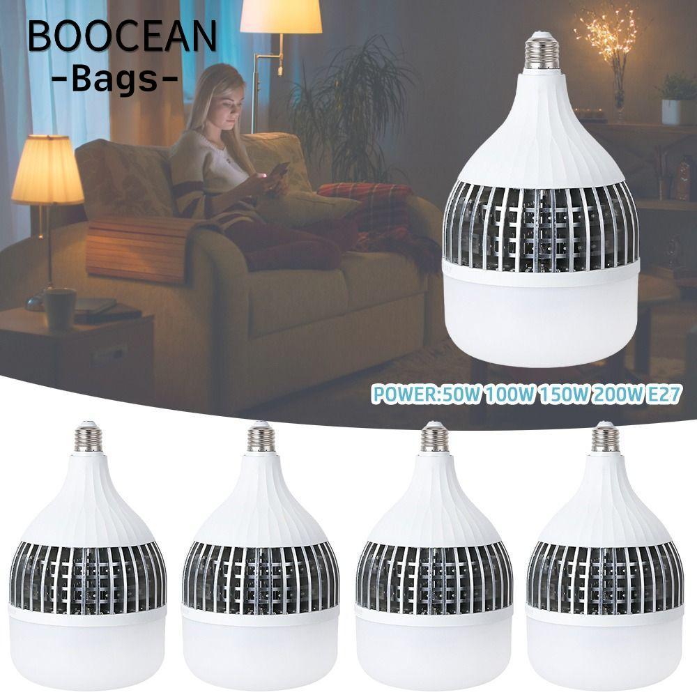 Đèn siêu sáng BOOCEAN, Điện áp 220V Bóng đèn LED E27 công suất 100W, Di động Kích thước lớn E27 Đế đ