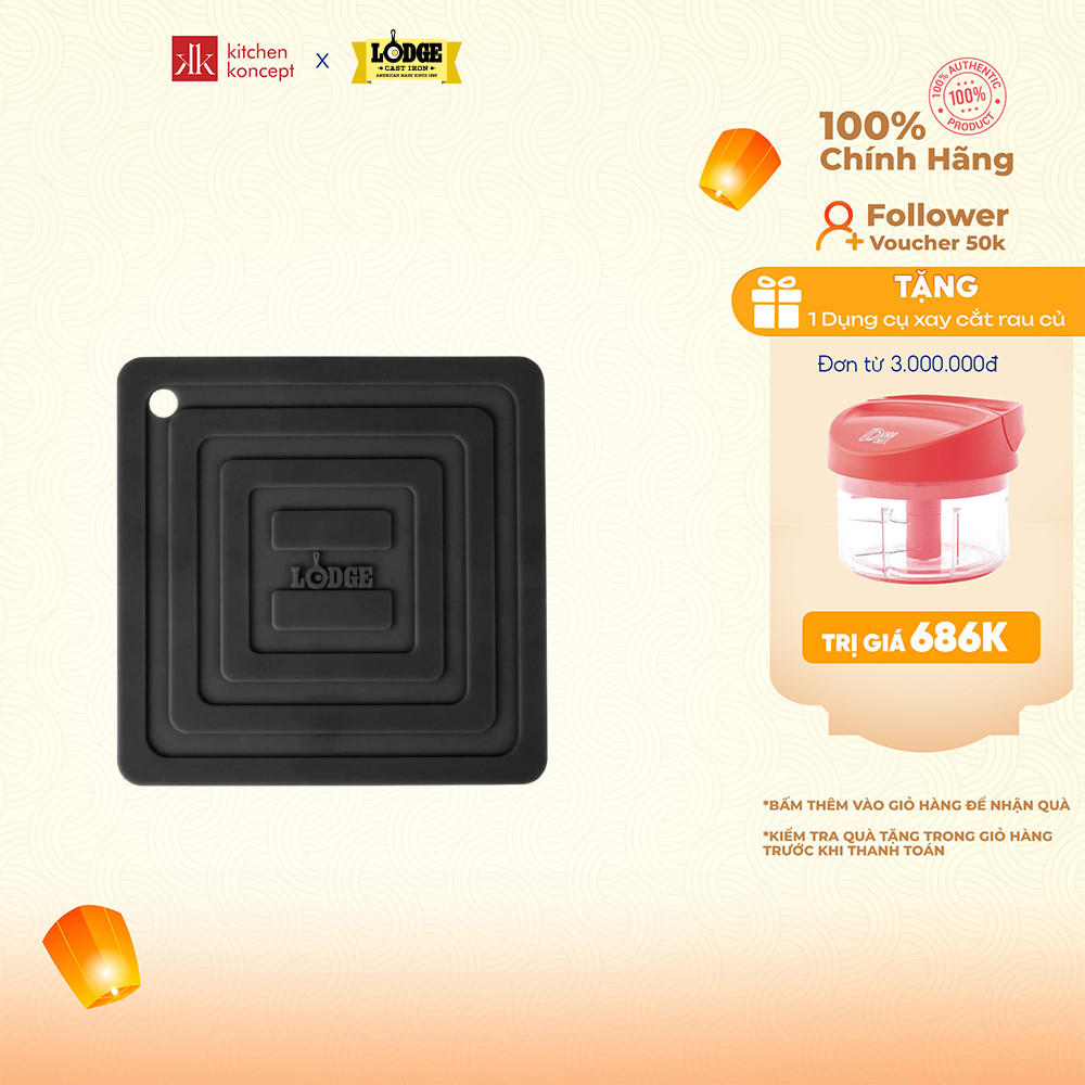 Nhắc Nồi Silicone Lodge Màu Đen