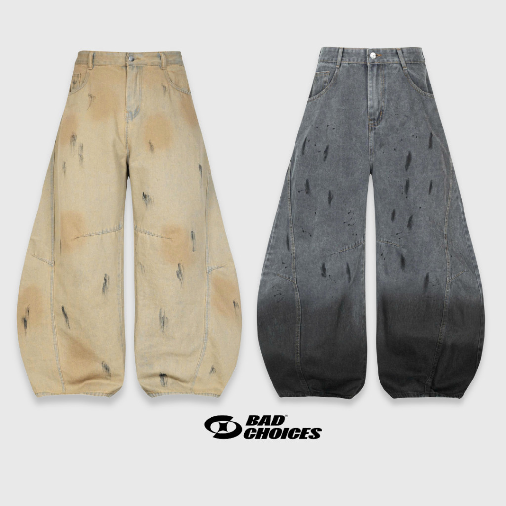 Bad Choices | Quần Wide-leg Balloon Jeans ống rộng StreetStyle