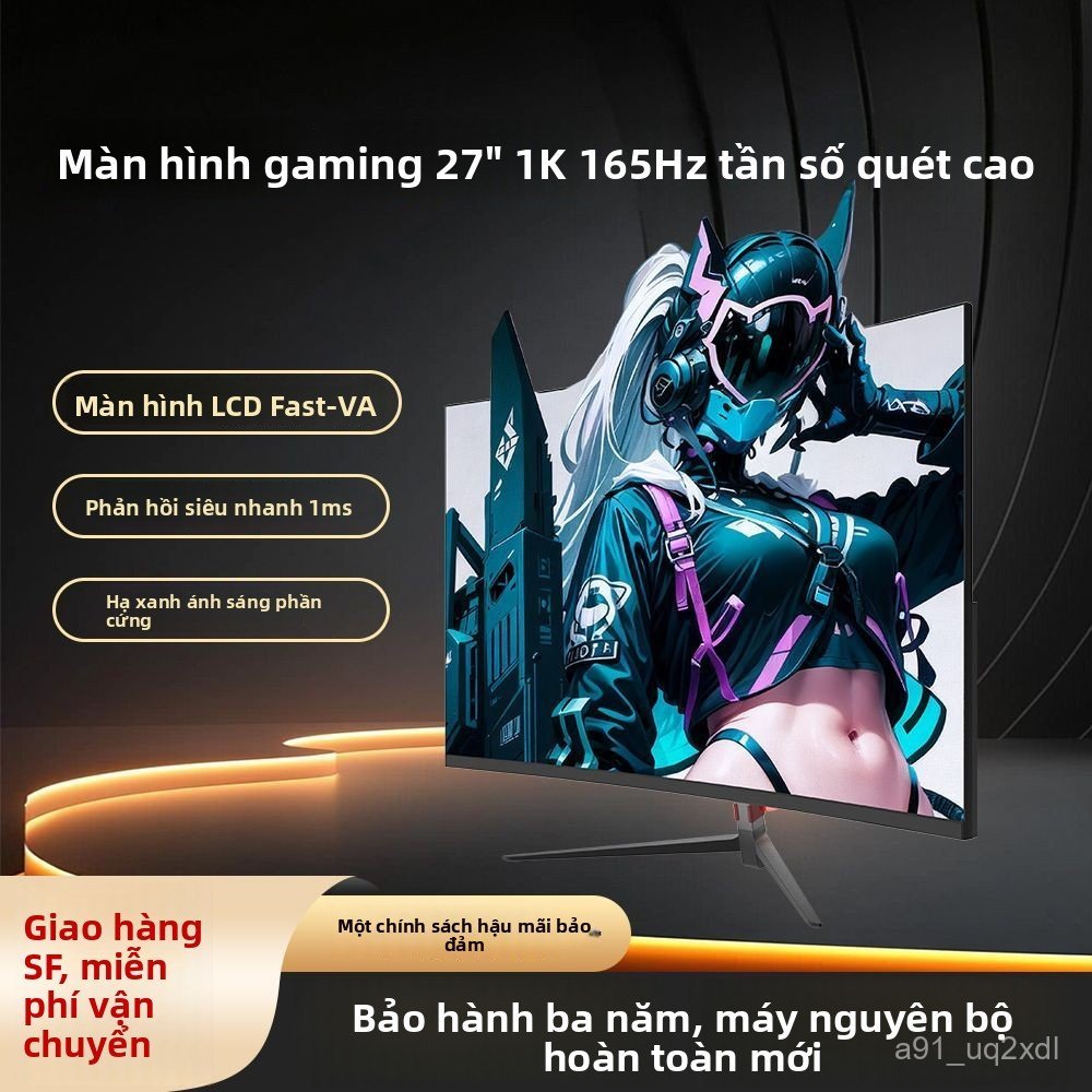 Màn hình máy tính Hàn Quốc 27 inch 1K 180Hz gaming viền mỏng 32 inch cong phẳng