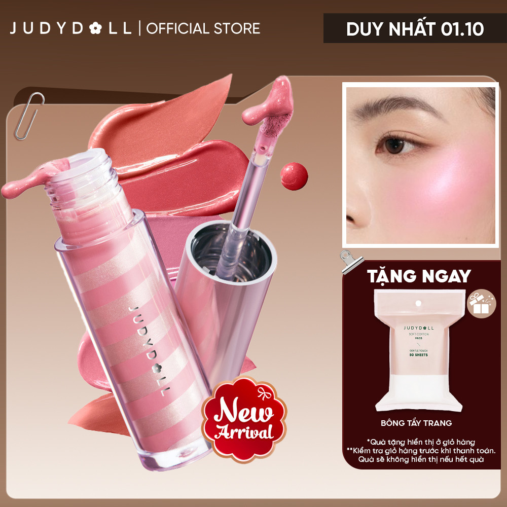 [MỚI] Má Hồng Kem Có Nhũ Căng Bóng JUDYDOLL Glow Blush Swirl 5g