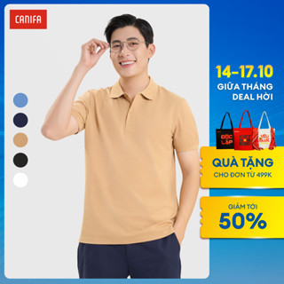 Áo phông có cổ nam trẻ trung CANIFA MEN áo nam polo cộc tay dáng basic đơn giản 8TP25A001