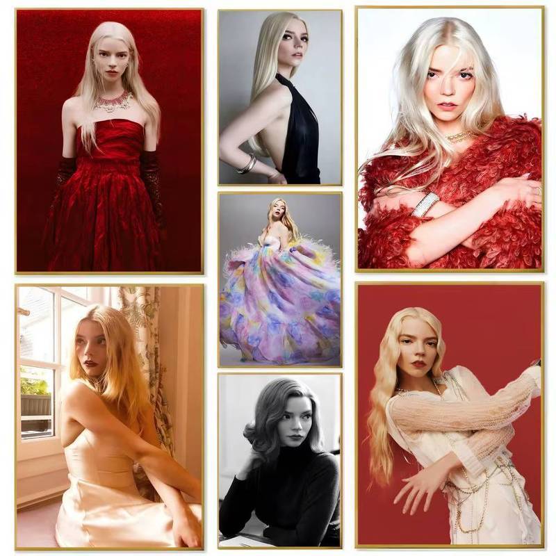 Diễn Viên A - Anya T - Taylor J - Joy poster canvas In Hình Phòng Khách Phòng Ngủ Lối Vào Quán Cà Ph