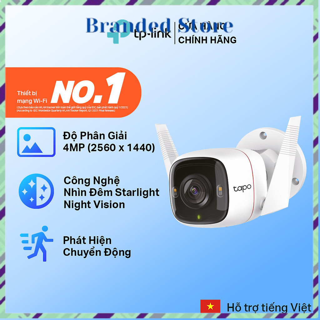 Camera WiFi Ngoài Trời TP-Link Tapo C320WS 4MP - Hàng Chính Hãng