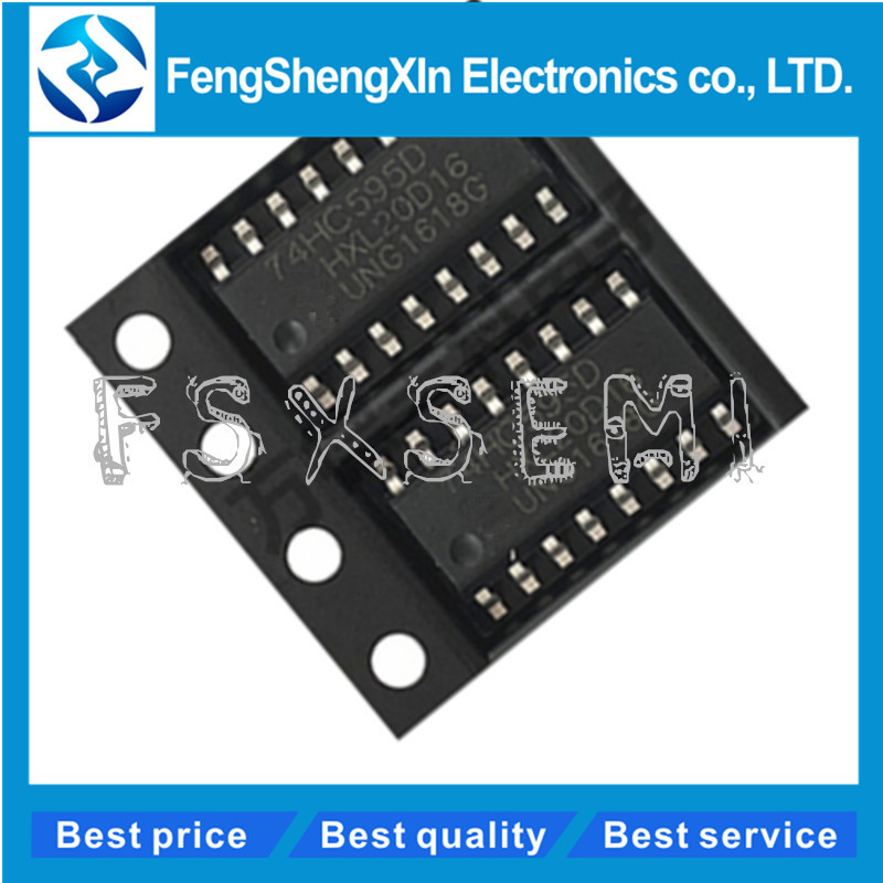 100 Cái / lốc Mới 74HC595D SN74HC595D 74HC595 SOP-16 IC