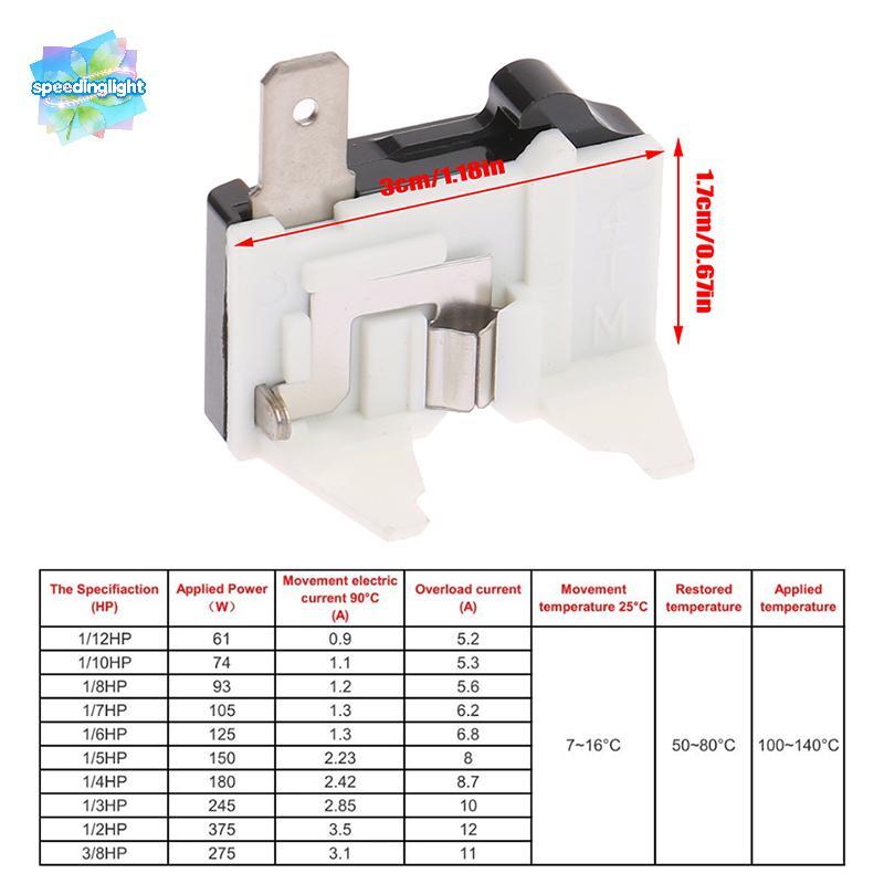 [SPGH] Rơle bảo vệ quá tải tủ lạnh 4TM 110 / 220V 1 / 2-1 / 8 Linh kiện thay thế Hot