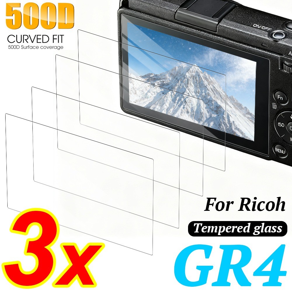 3 Chiếc Cho Ricoh GR IV IIIx III II HDF Camera Kính Cường Lực Phim HD Kính Cho Ricoh GR4 GR3X GR3 HD