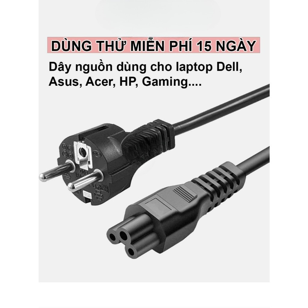 Dây Nguồn laptop Dell, Hp, Asus và các dòng laptop gaming 1m5,800W