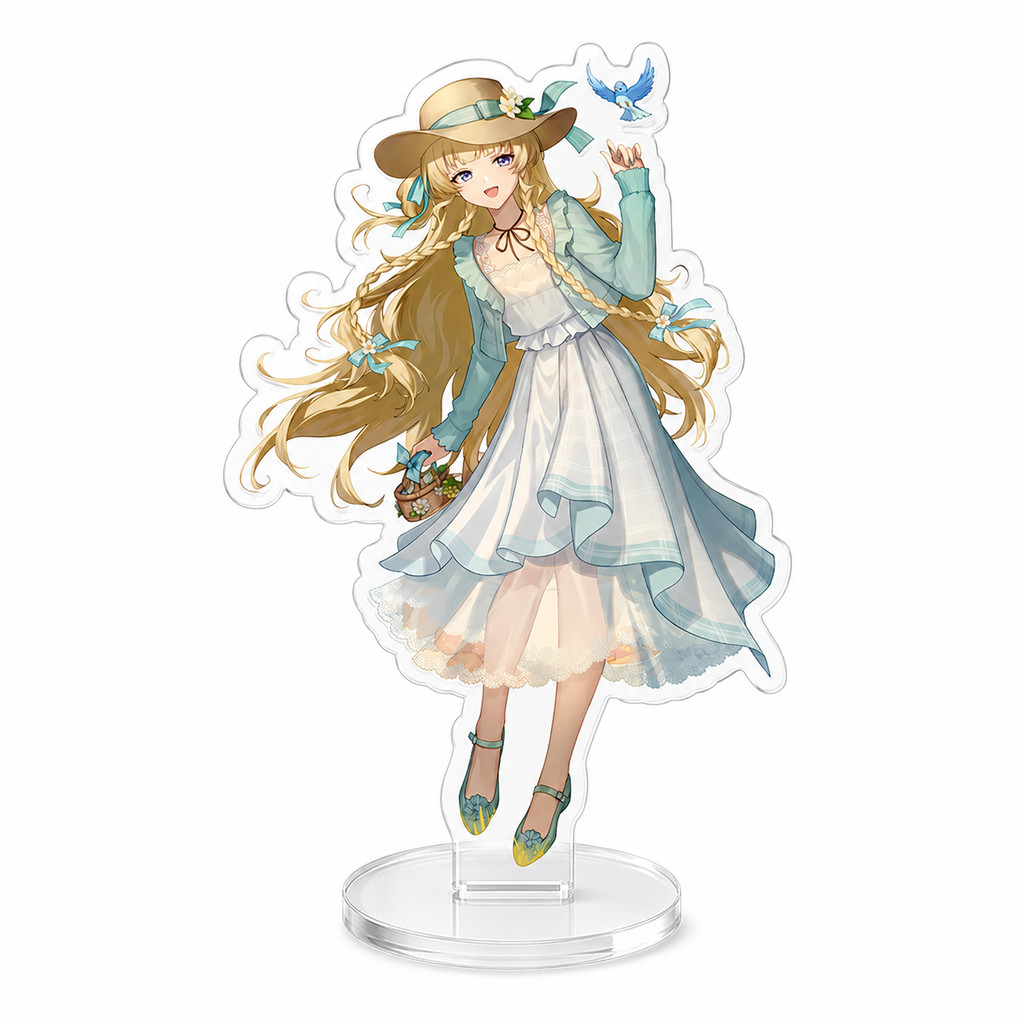 Game Wuthering Waves Cartoon Acrylic Stand Double Figures Cartethyia Phoebe Ciaccona Carlotta Montel