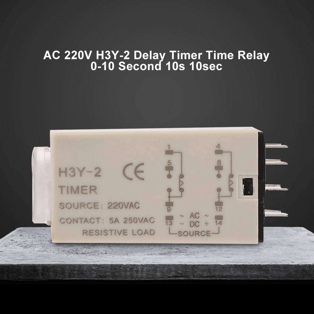 Rơle thời gian trễ AC 220V H3Y-2 0-10 giây 10 giây 10 giây 10 giây