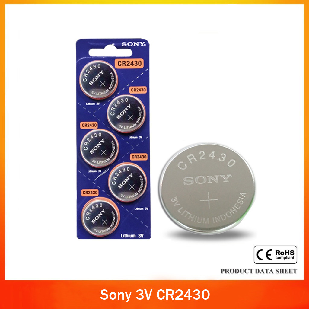 Sony 3V CR2430 CR 2430 DL2430 BR2430 KL2430 Button Coin Batteries For Watch Headphone Hearing ETC