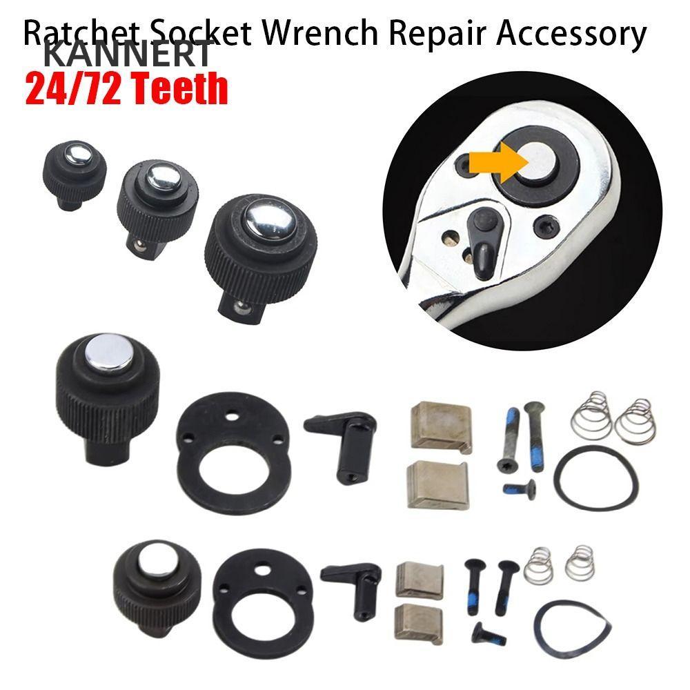 KANNERT 1 Bộ Phụ Kiện Cờ Lê Ratchet, 1 / 4 "3 / 8" 1 / 2 "24 / 72 Răng Ratchet Ổ Cắm Cờ Lê Phụ Kiện 