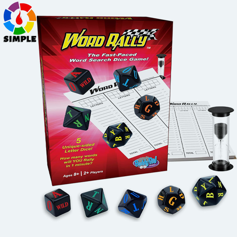 Word Rally Fast-Paced Word Building Family Dice Game