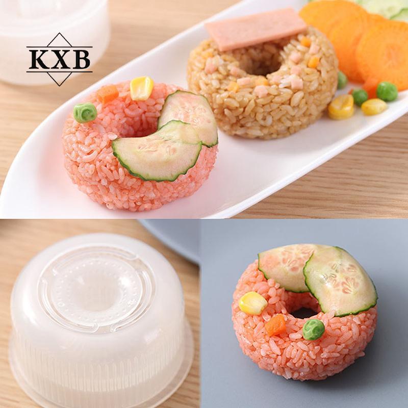 [threegoodstonesgen] Máy làm cơm tròn Donut Khuôn Sushi chống dính DIY Bento Set cho trẻ em Nhà bếp 