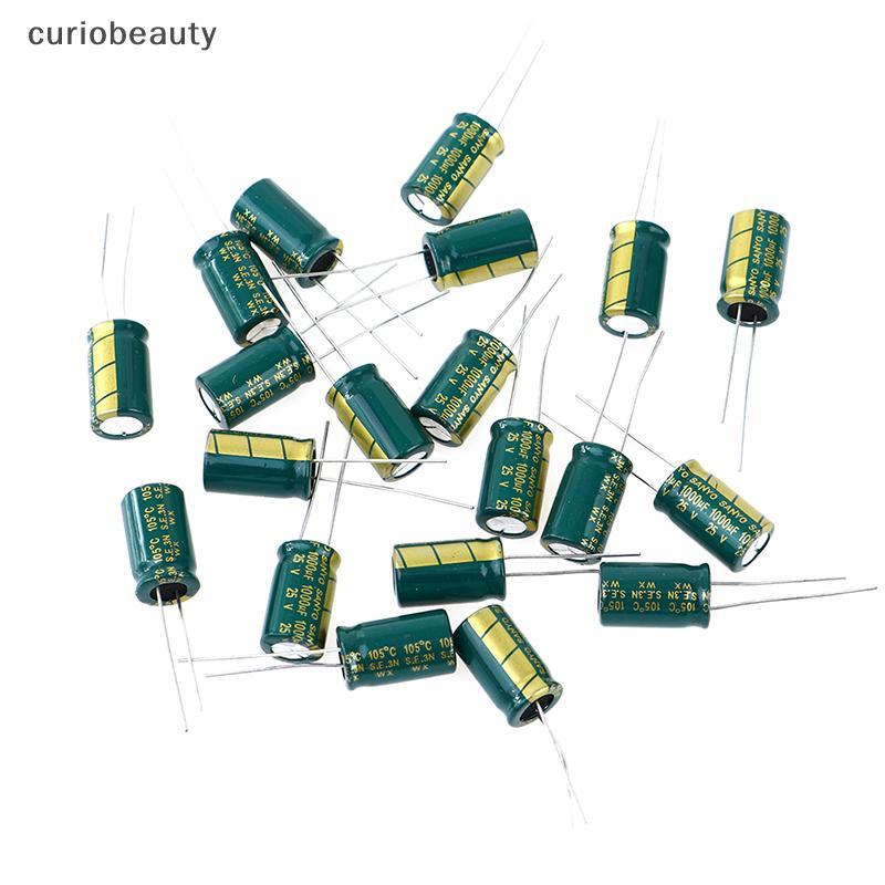 [CURUI] 20 Chiếc 25V1000UF 10MMX16MM Tụ Điện Điện Phân Mới {curiobeauty}