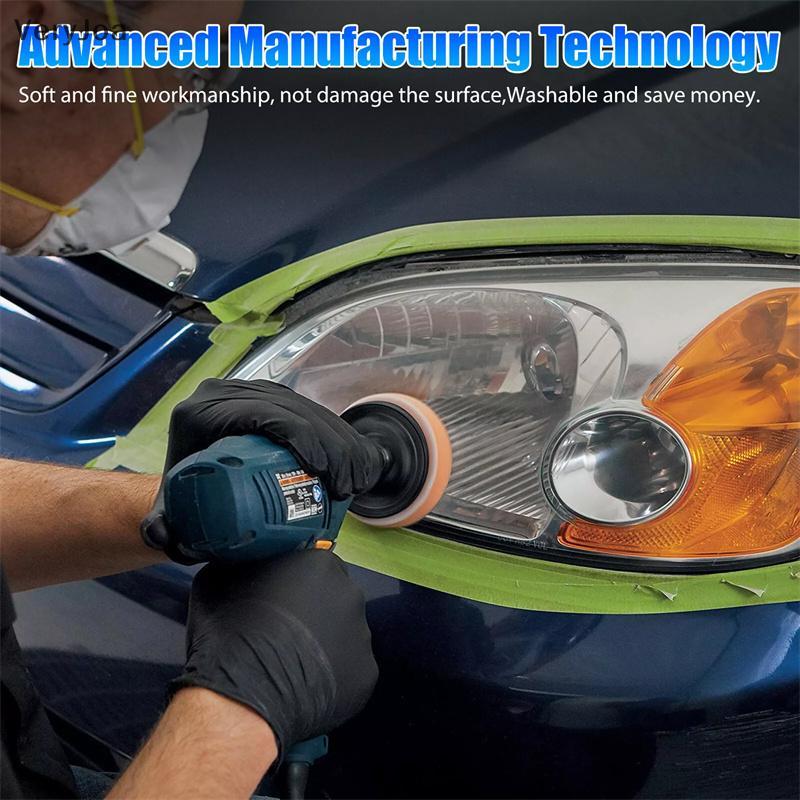 [Rất] 6 Pa 6 Inch pound Miếng đánh bóng đánh bóng Bộ miếng bọt biển cắt cho máy đánh bóng ô tô Bọt b