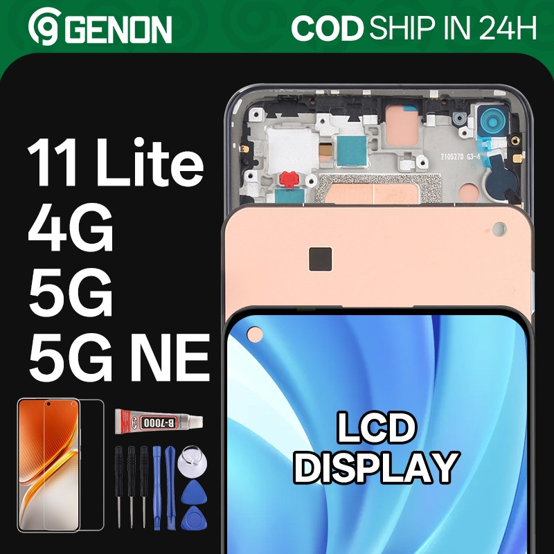 LCD 90Hz LCD cho Xiaomi Mi 11 Lite / 11 Lite 5G / 11 Lite 5G NE Màn hình LCD Màn hình cảm ứng với cá