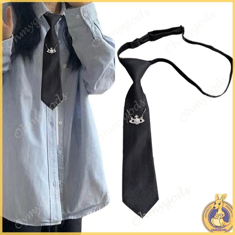 OMG * Đồng Nhất Dây Buộc Nữ Sinh JK Đồng Phục Phù Hợp Với Cổ Phối Màu Đen Preepy Look