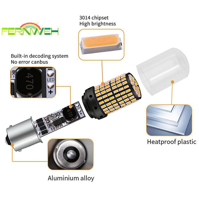 [Fernweh] 1 CÁI 1156-BAU15S Đèn báo rẽ Bóng đèn Led Màu vàng Blinker Đèn Tru siêu sáng [MỚI]