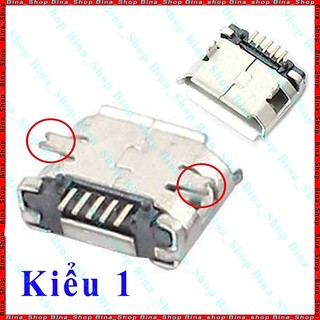 (2 cái) Đầu Micro USB 5 chân hàn mạch