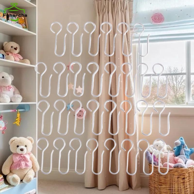 30 Chiếc Tiện Dụng Rèm Phụ Kiện Kim Loại Rèm Tra Cài Đặt Móc Hình Chữ S Kim Loại Trần Tắm Rèm Trang 