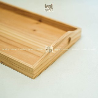 Khay gỗ retro có tay cầm đựng đồ phong cách cổ điển