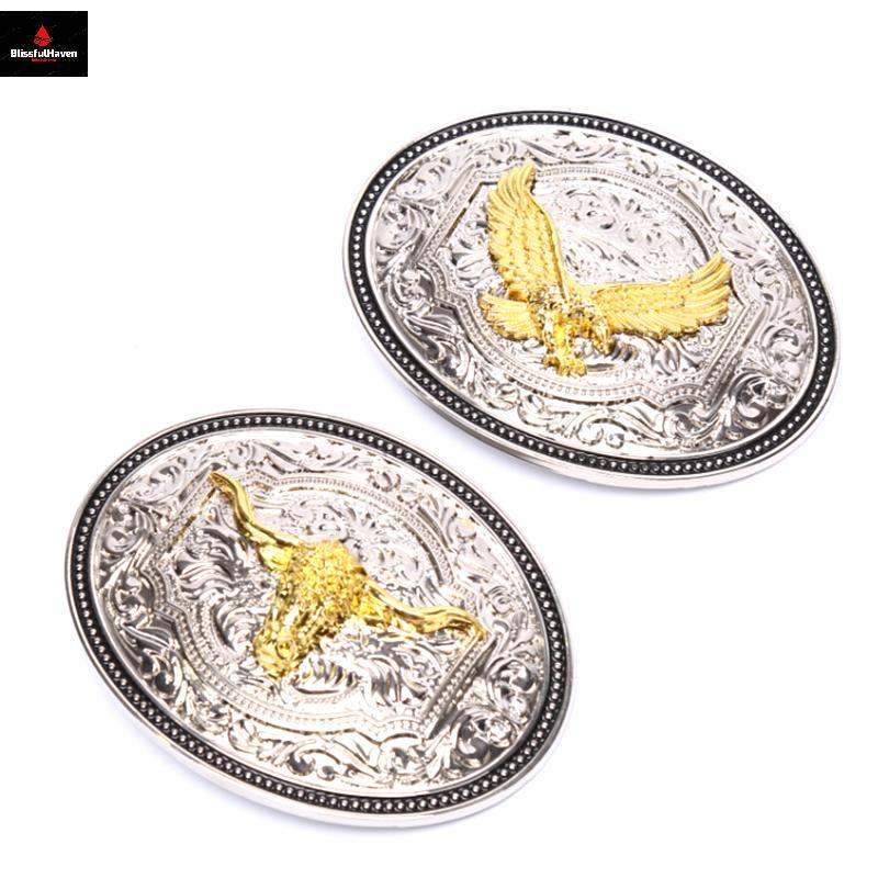 Long Horn Bull Eagle Western Belt Bule Golden Texas Cowboy Western Bules