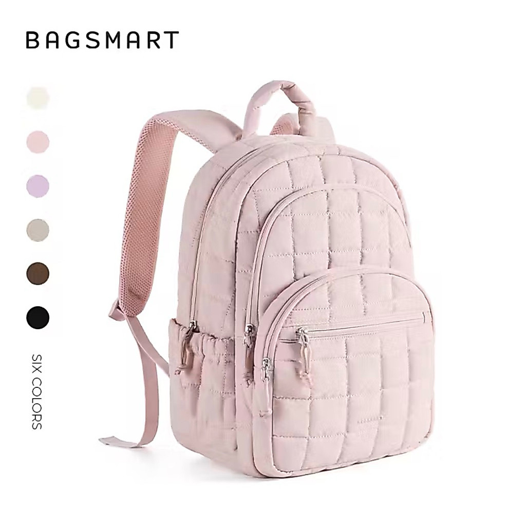 Balo chống nước màu hồng BAGSMART 4 ngăn