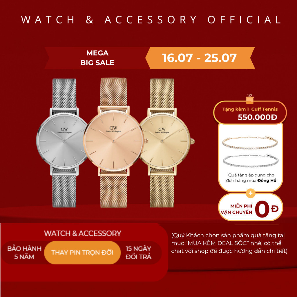 [Tặng Kèm Hộp Nơ] Đồng Hồ Nữ Daniel  Classic Petite Uniton D_W Chính Hãng - DANIEL WATCH SG.