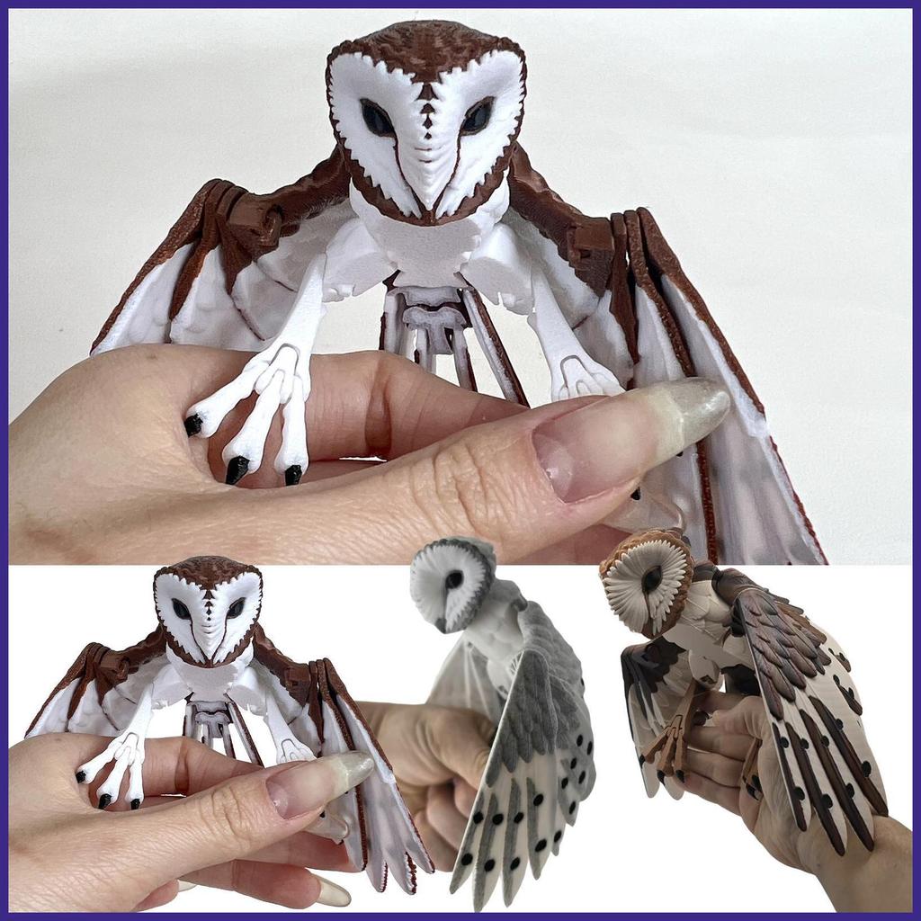 Mô Phỏng Barn Owl Để Bàn Sưu Tập Nghệ Thuật Các Bức Tượng Nhỏ Trang Trí Barn Owl Đồ Chơi Cho Sinh Nh