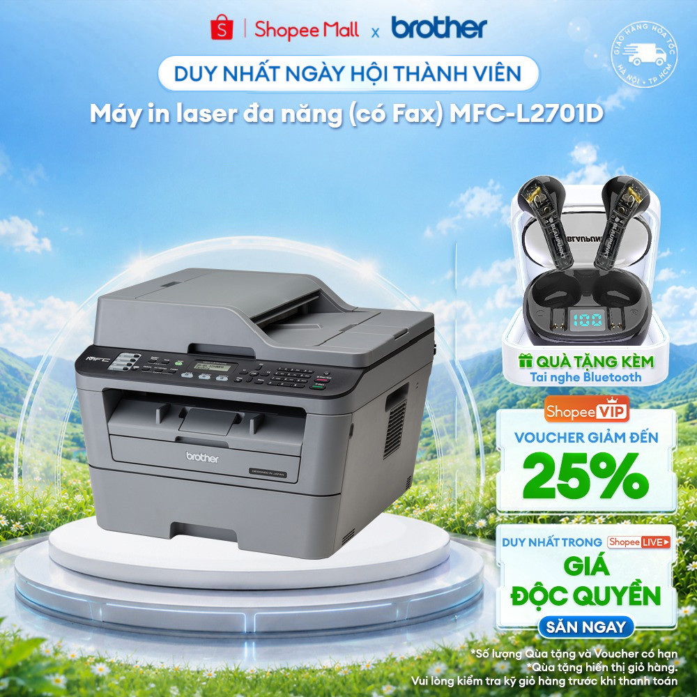 Máy in laser đa năng Brother MFC-L2701D