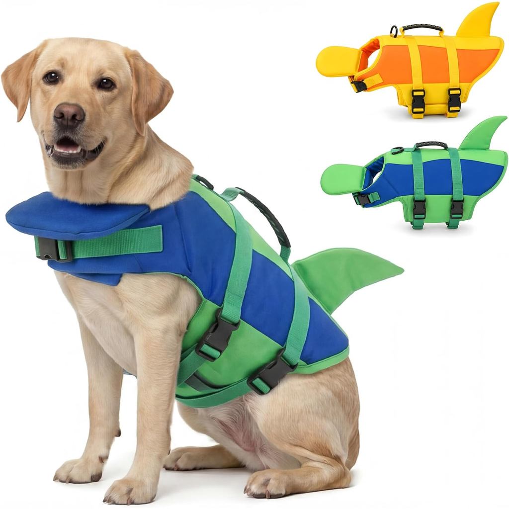 ALLLEE _ LUCKY _ STOREeSharkJacketforallMediLarges, SafetyVestwithFrontChinFloatRescueHleHighBuoyanc