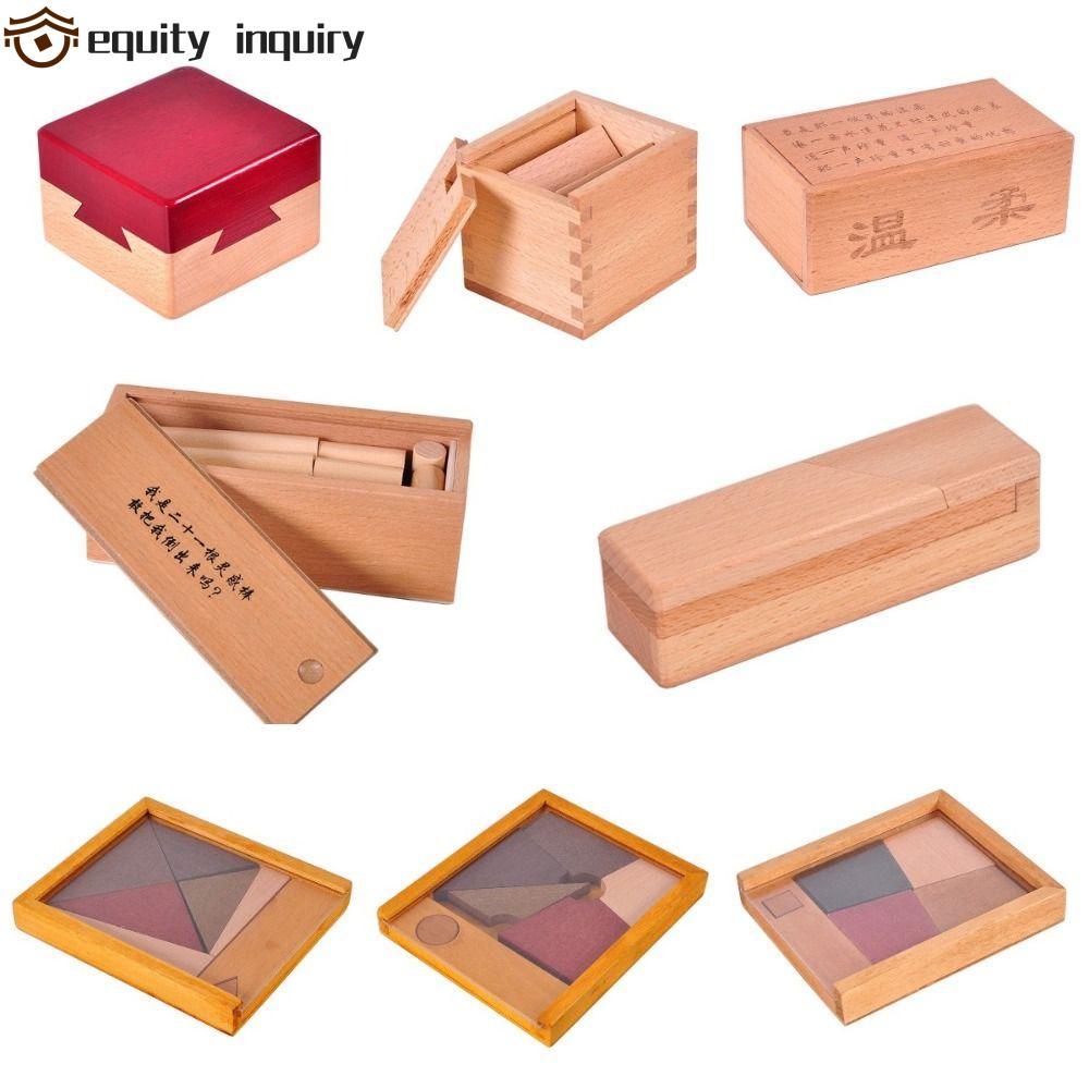 TƯỢNG YÊU THÍCH IQ Puzzle Mind Brain Teaser, Mở hộp câu đố Luban Lock Gỗ Brain Teaser Puzzle, IQ Log