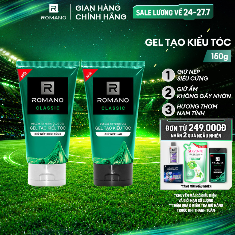 Gel vuốt tóc nam Romano Classic 150g