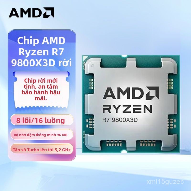 Vi xử lý CPU AMD Ryzen dòng 9000 gồm 9600X 9700X 9800X3D 9850X3D socket AM5 hiệu năng cực khủng mới