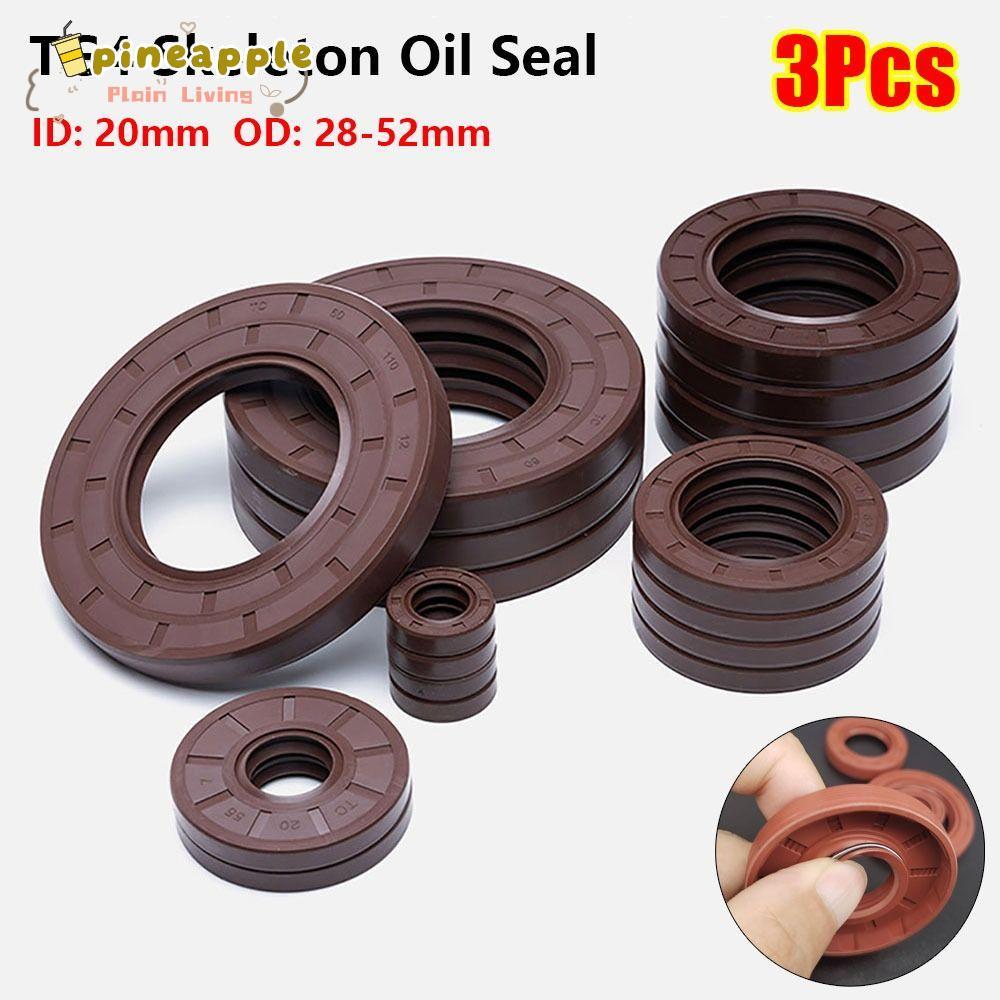 PINEAPH 3 Con dấu dầu xương FKM, ID 20mm OD 28-52mm FKM Fluoro Rubber TC FB TG4 Oil Seal, Vòng đệm c