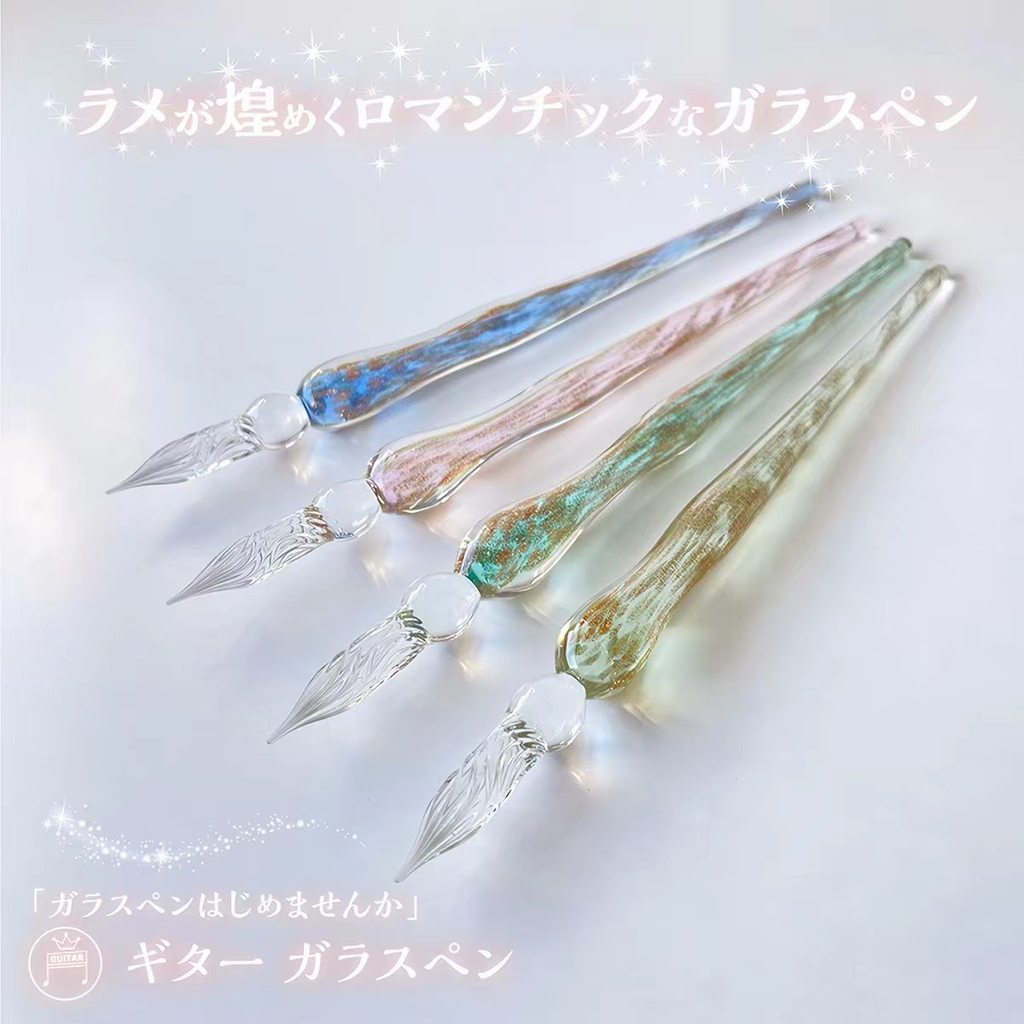 Zhonglin nakabayashi Handmade Retro Gradient Crystal Glass Dip Pen