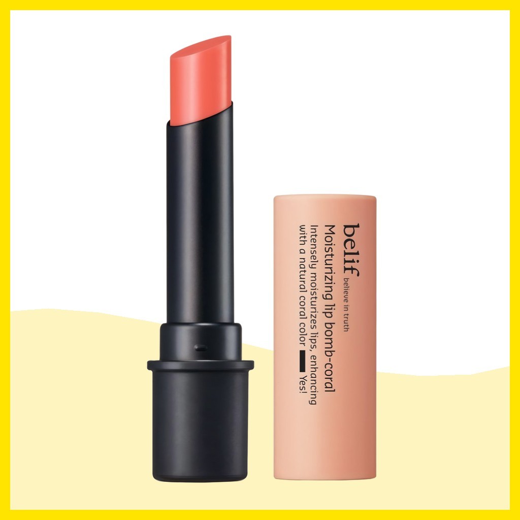 [belif] Son dưỡng ẩm, Coral, 3g, 1pc/ Son dưỡng môi Hàn Quốc/ Bóng san hô/ Chính hãng của DAMON: SEL